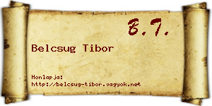 Belcsug Tibor névjegykártya